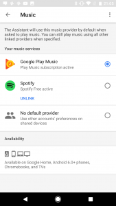 Google Home - Music設定